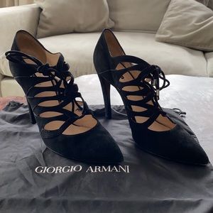 #giorgioarmani lace up heels!